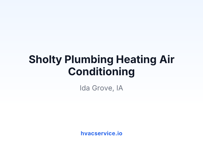 Sholty Plumbing Heating Air Conditioning