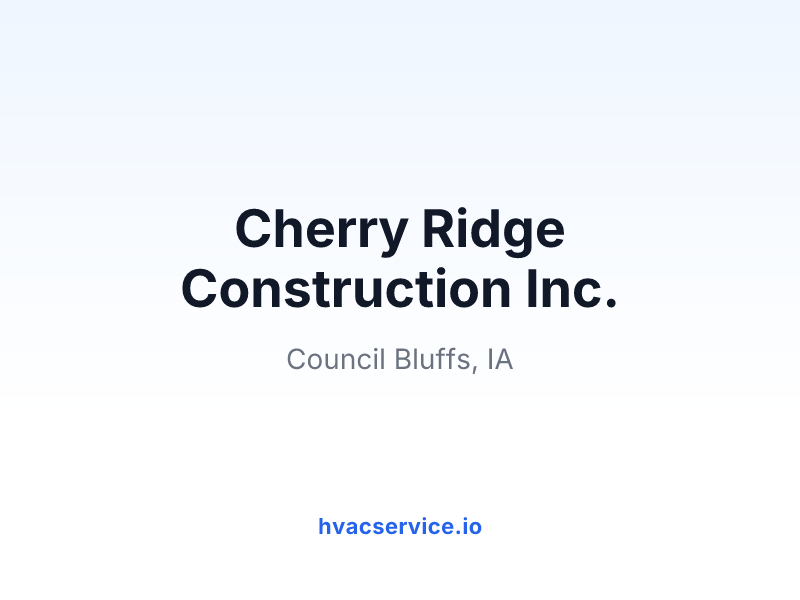 Cherry Ridge Construction Inc.