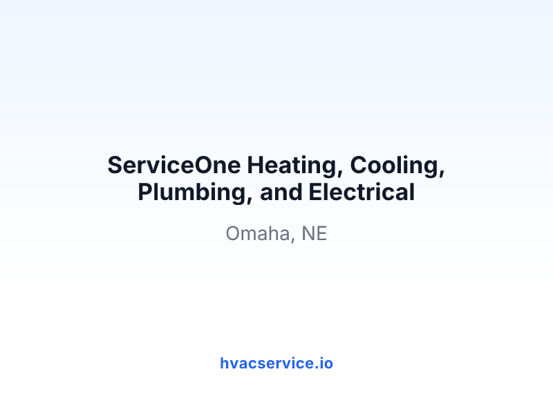 ServiceOne Heating, Cooling, Plumbing, and Electrical