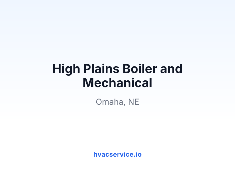 High Plains Boiler and Mechanical