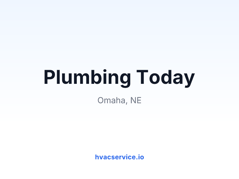 Plumbing Today HVAC