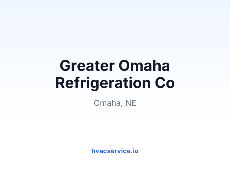 Greater Omaha Refrigeration Co
