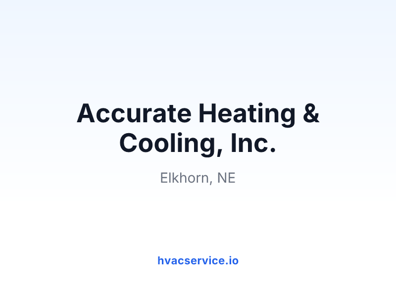 Accurate Heating & Cooling, Inc.