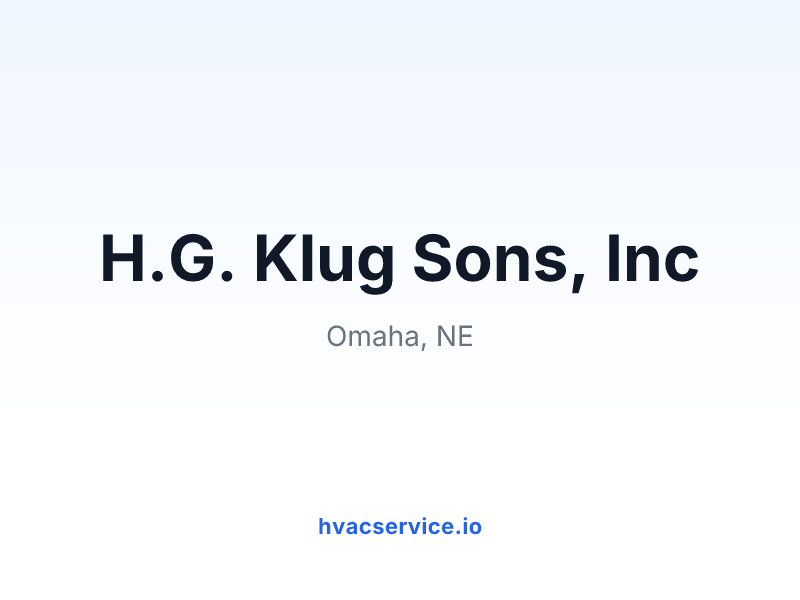 H.G. Klug Sons, Inc
