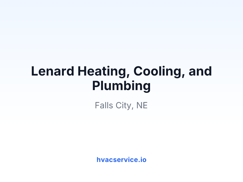 Lenard Heating, Cooling, and Plumbing