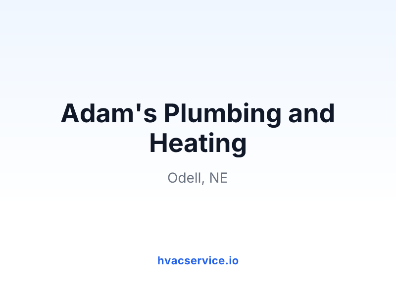 Adam's Plumbing and Heating