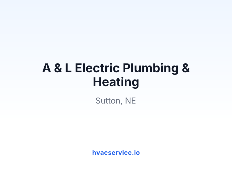 A & L Electric Plumbing & Heating