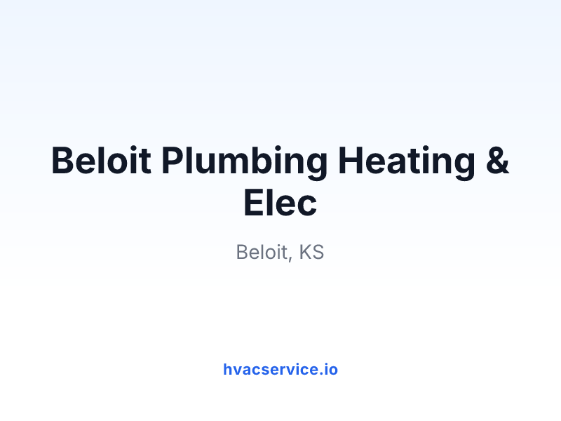 Beloit Plumbing Heating & Elec