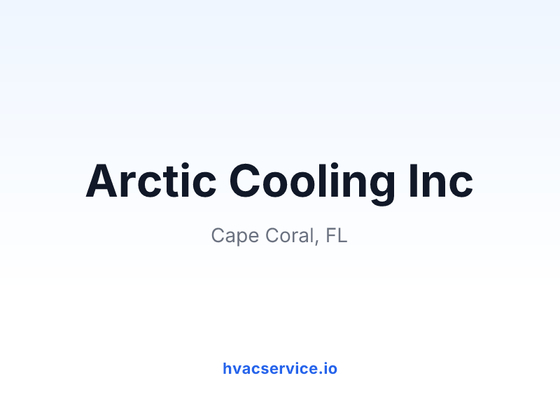 Arctic Cooling Inc