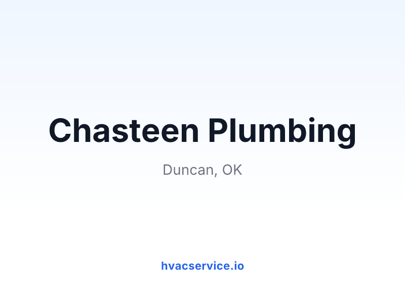 Chasteen Plumbing