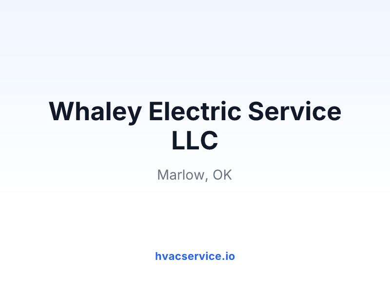 Whaley Electric Service LLC