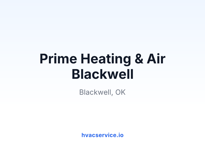 Prime Heating & Air Blackwell