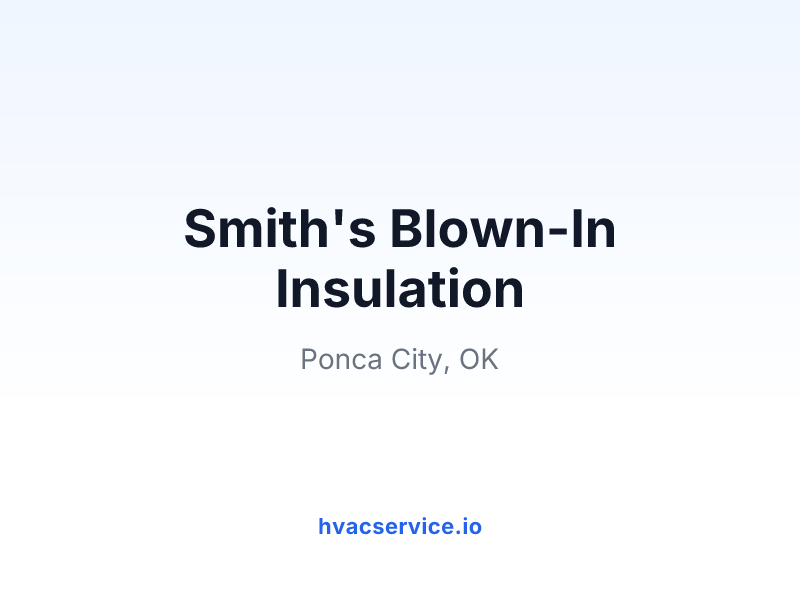 Smith's Blown-In Insulation