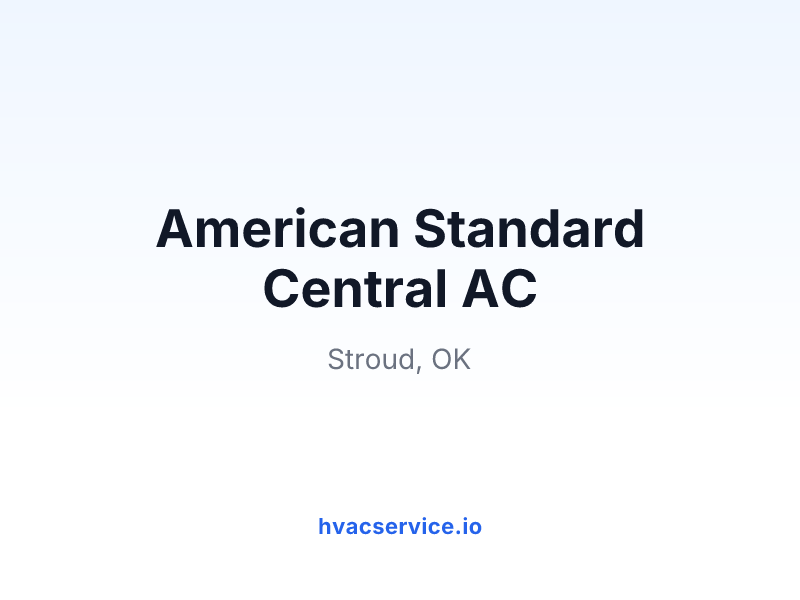 American Standard Central AC