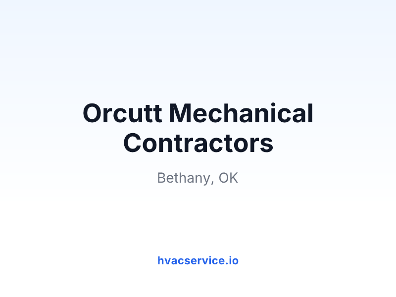 Orcutt Mechanical Contractors