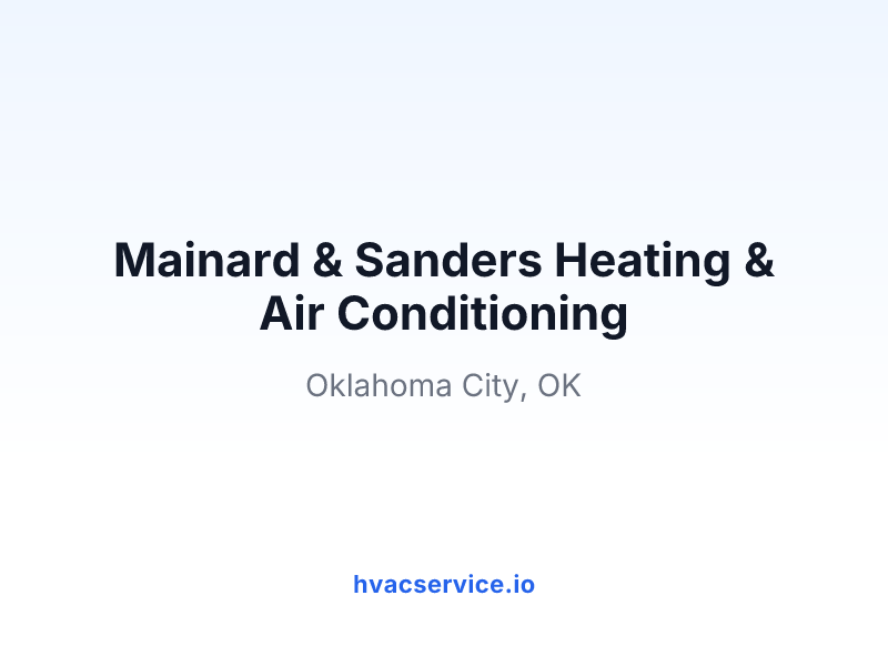 Mainard & Sanders Heating & Air Conditioning