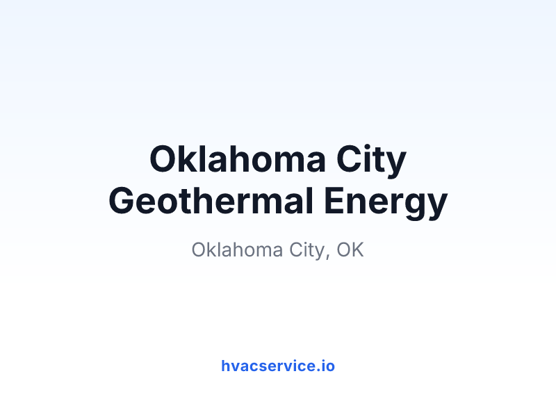 Oklahoma City Geothermal Energy