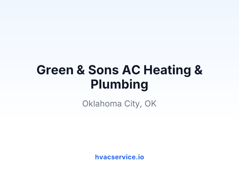 Green & Sons AC Heating & Plumbing