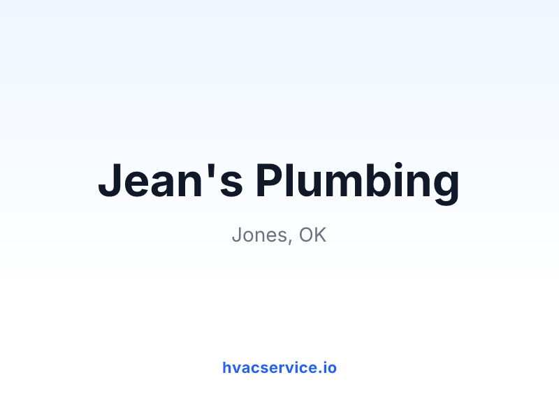 Jean's Plumbing