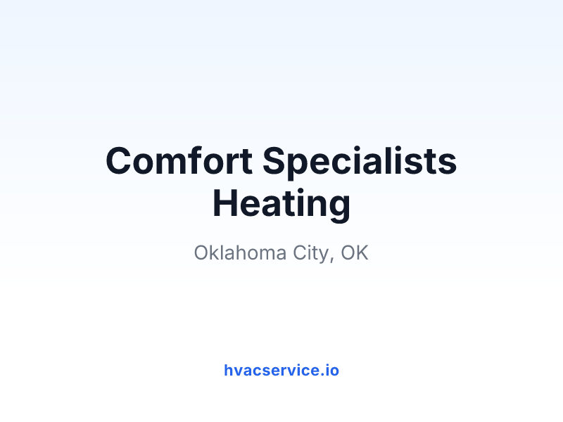 Comfort Specialists Heating