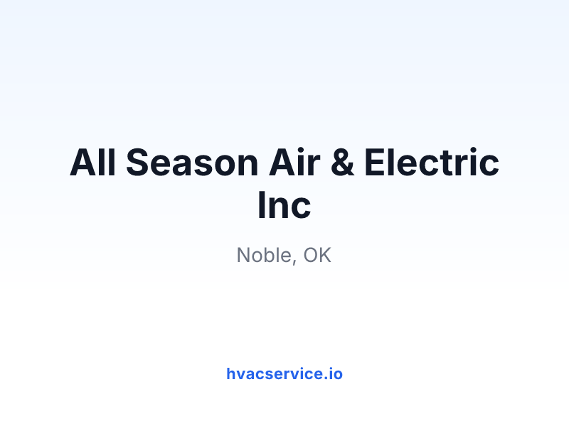 All Season Air & Electric Inc