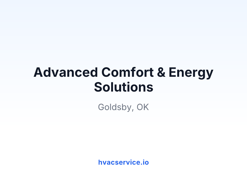 Advanced Comfort & Energy Solutions