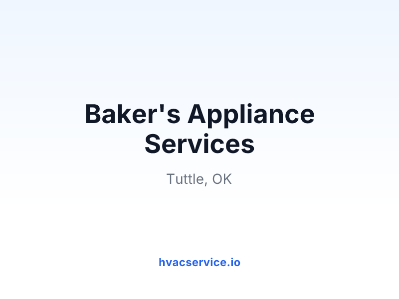 Baker's Appliance Services