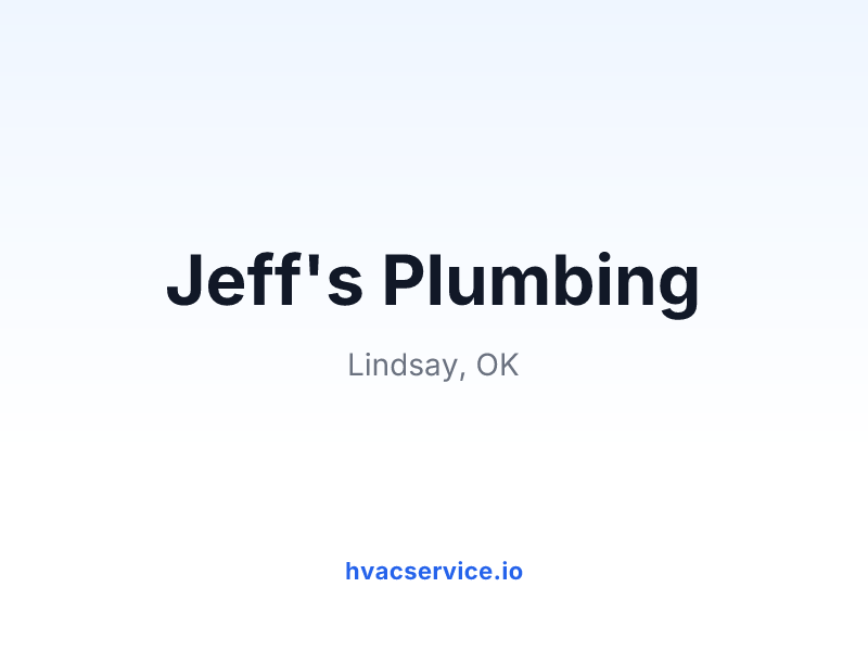 Jeff's Plumbing