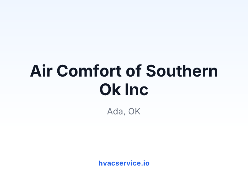 Air Comfort of Southern Ok Inc