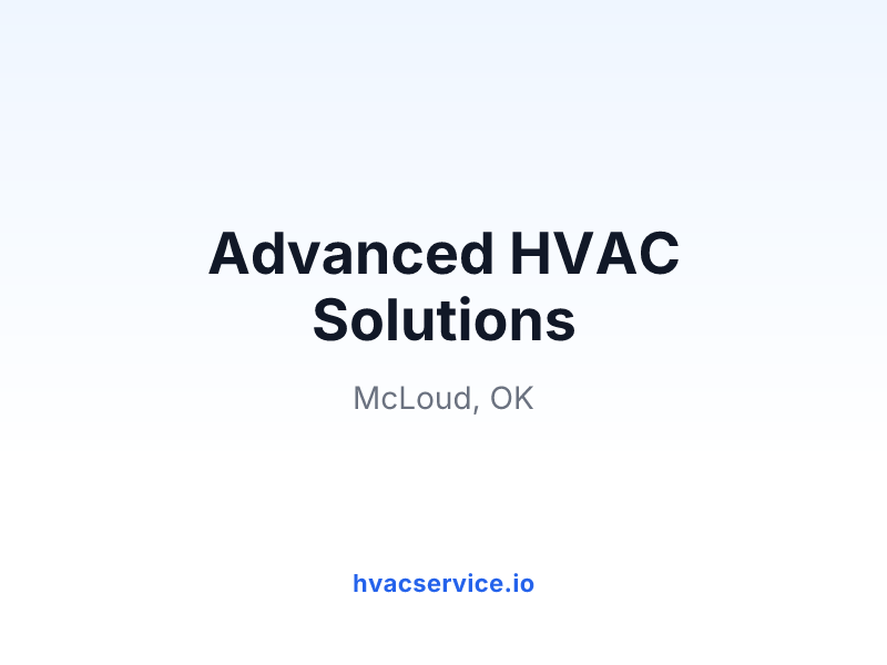 Advanced HVAC Solutions