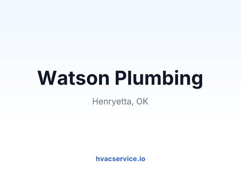 Watson Plumbing