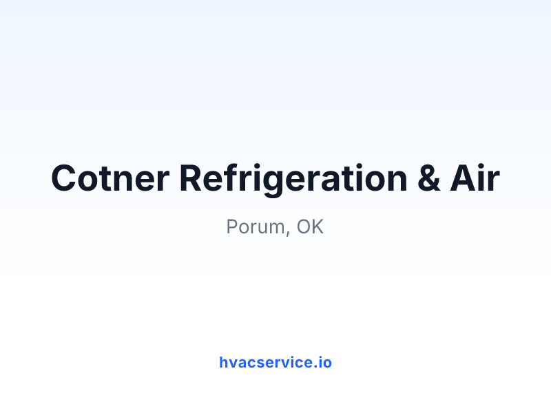 Cotner Refrigeration & Air