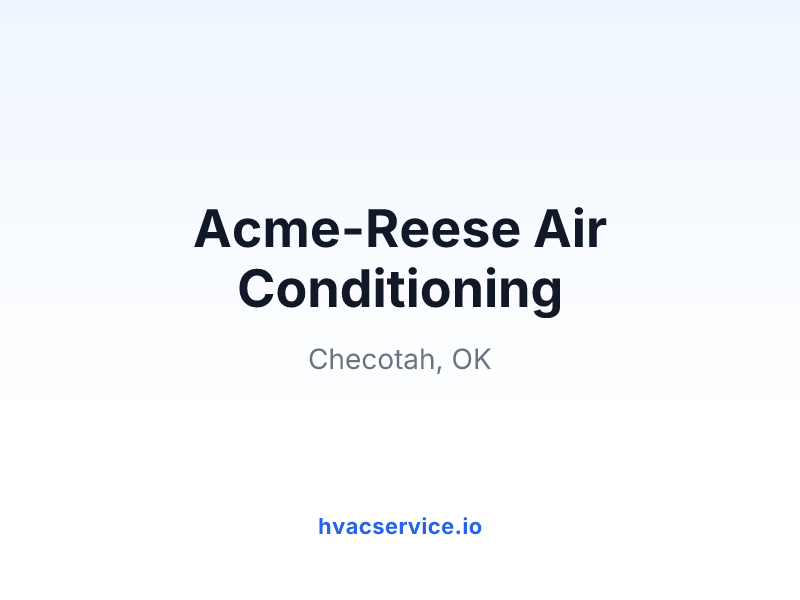 Acme-Reese Air Conditioning