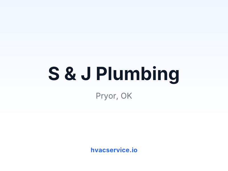 S & J Plumbing