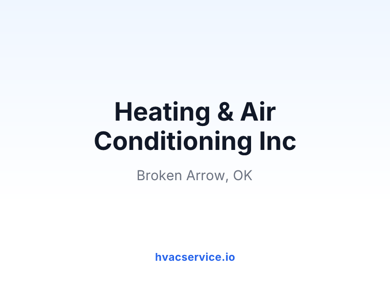 Heating & Air Conditioning Inc