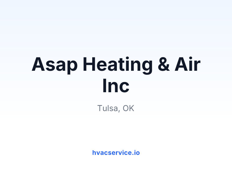 Asap Heating & Air Inc