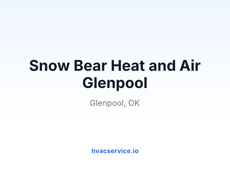 Snow Bear Heat and Air Glenpool