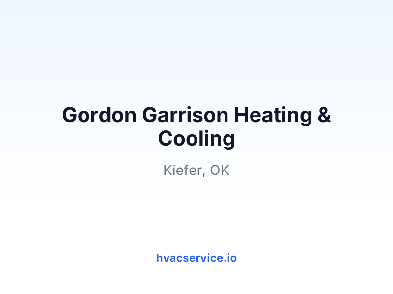 Gordon Garrison Heating & Cooling