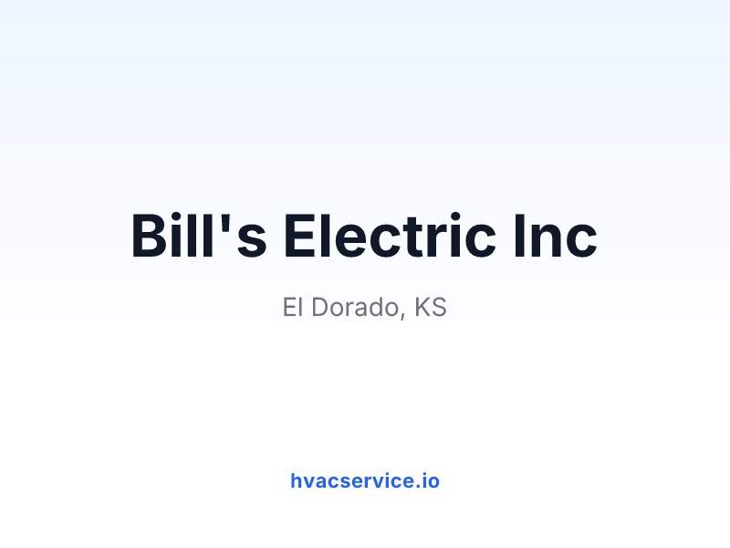 Bill's Electric Inc