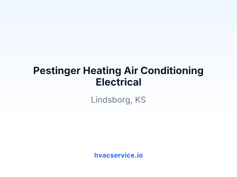 Pestinger Heating Air Conditioning Electrical