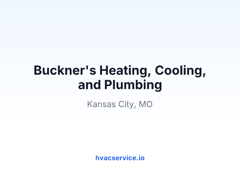 Buckner's Heating, Cooling, and Plumbing