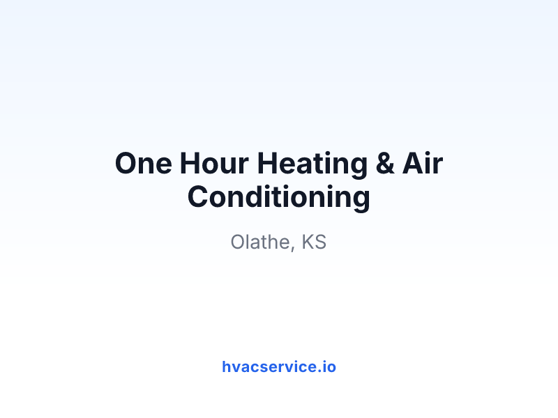 One Hour Heating & Air Conditioning