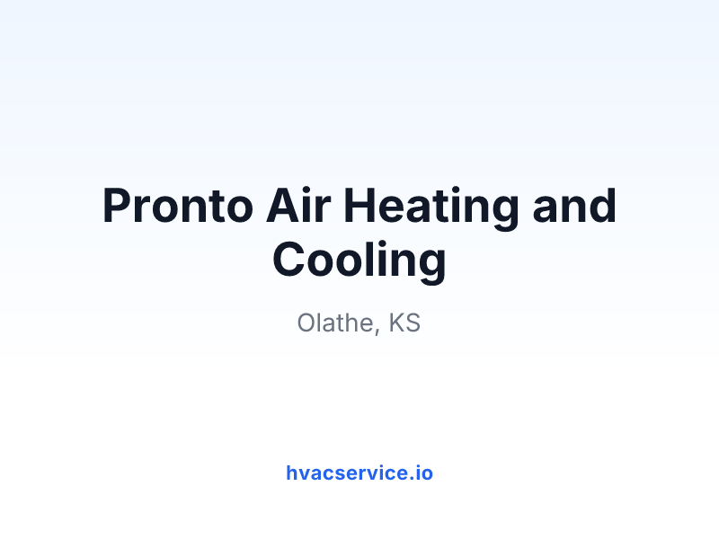 Pronto Air Heating and Cooling