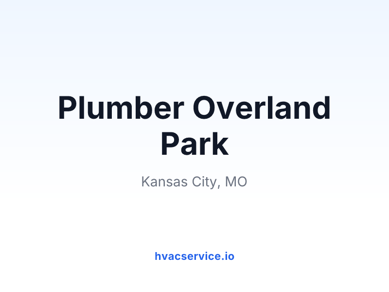 Plumber Overland Park