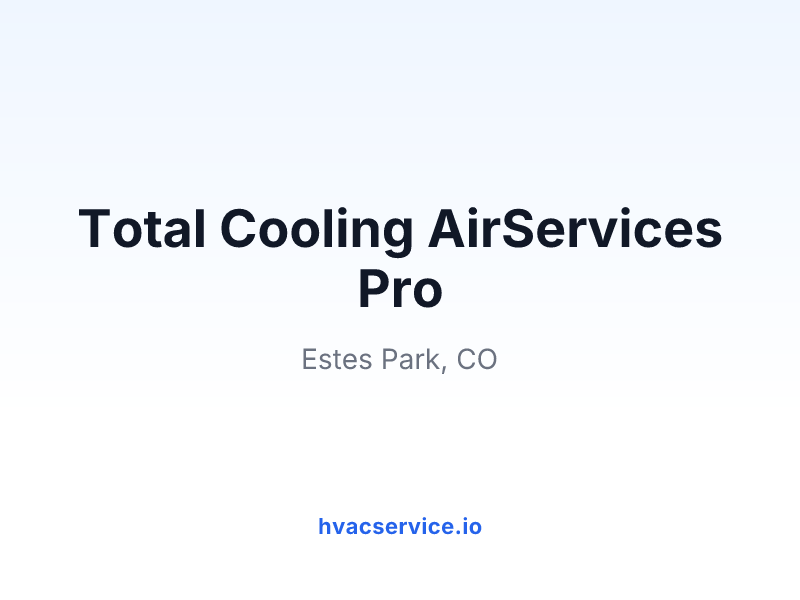 Total Cooling AirServices Pro