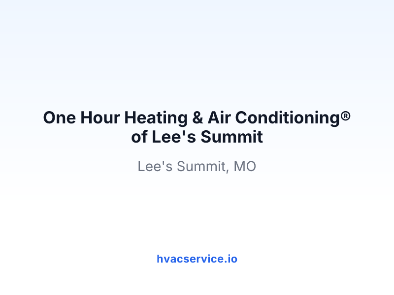 One Hour Heating & Air Conditioning
