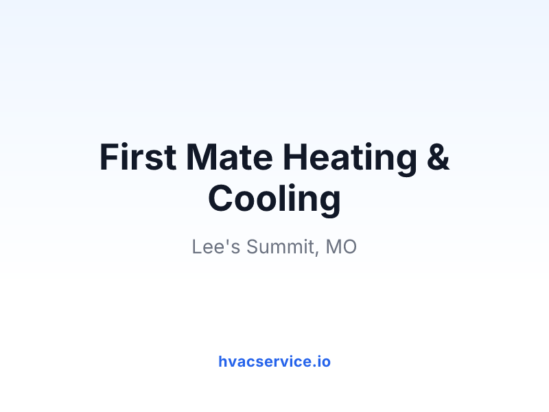 First Mate Heating & Cooling