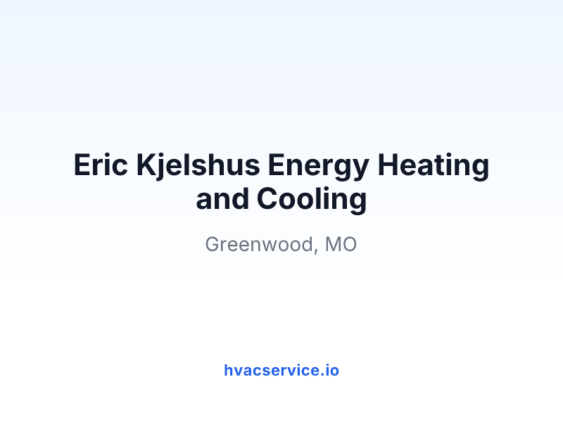 Eric Kjelshus Energy Heating and Cooling