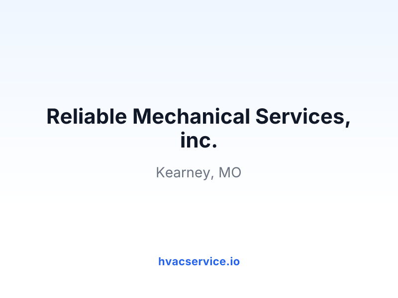 Reliable Mechanical Services, inc.