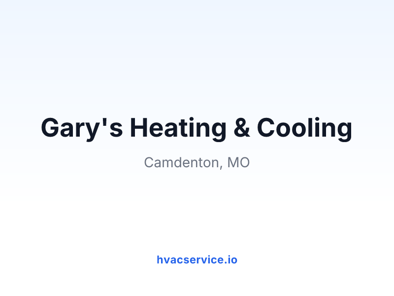 Gary's Heating & Cooling